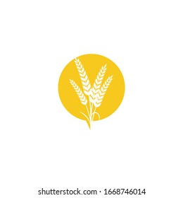 Illustrations-Design für Vektorillustration von Weizen-Symbolen Logo-Vorlage