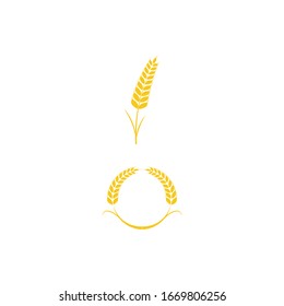 Wheat icon Vector Illustration design Logo template