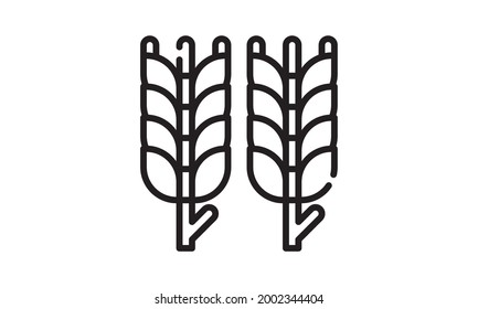 Icono de Trigo Vector Ilustración Logo