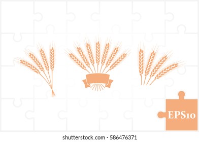 wheat icon vector illustration eps10.
