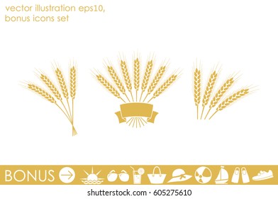 wheat icon vector illustration eps10.