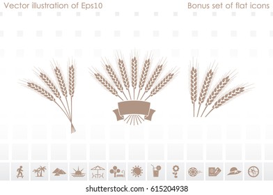 wheat icon vector illustration eps10.