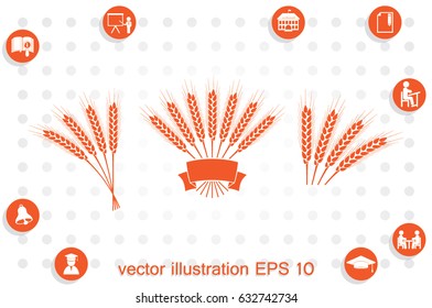 wheat icon vector illustration eps10.