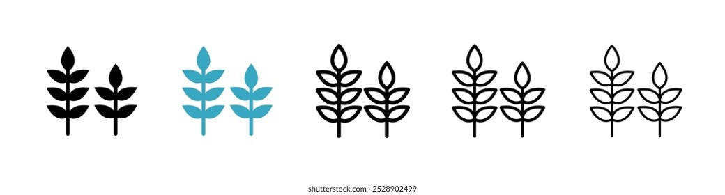 Wheat icon vector illustration set