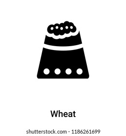 Wheat icon vector isolated on white background, logo concept of Wheat sign on transparent background, filled black symbol