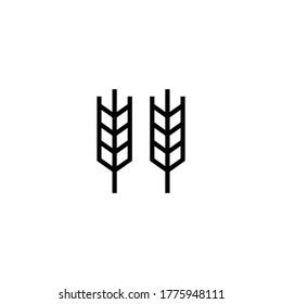 Weizensymbol. Vektorsymbol einzeln auf weißem Hintergrund