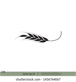 Wheat icon vector logo template