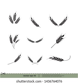 Wheat icon vector logo template