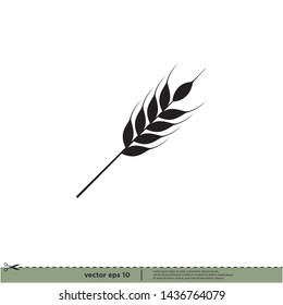 Wheat icon vector logo template