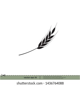 Wheat icon vector logo template