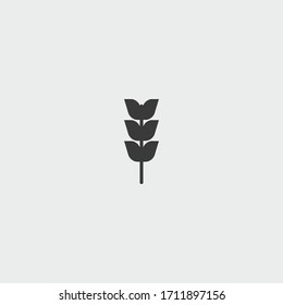 icono del trigo. vector de trigo sobre fondo gris