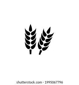 wheat icon vector on a white background