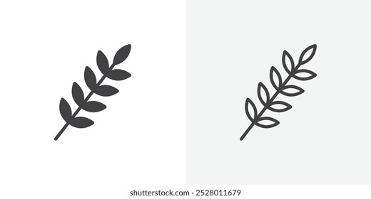 Wheat icon vector icon set in black and white color.