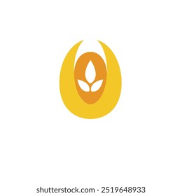 Wheat Iconic Logo designs template vector, Wheat Farm logo template