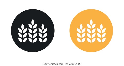 Wheat icons in black and colored version