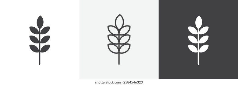 Wheat icons graphics pack vectors.