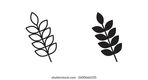 Wheat icons graphics set vectors