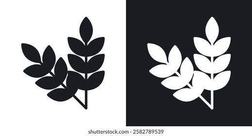 Wheat icons set vectors black and colored style