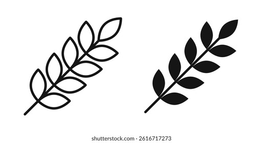 Wheat icons set for website design