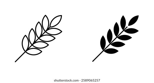 Wheat icons thin line illustrations designs