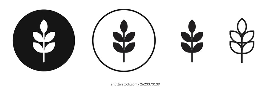 Wheat icons. thin line vector icons