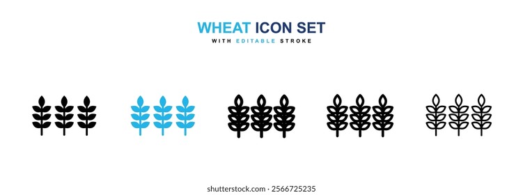 Wheat icons vector collection pack.