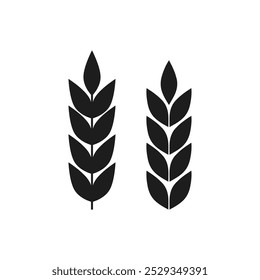 Wheat Icons Vector Logo Silhouette Illustration Editable. Simple wheat icon in silhouette style.