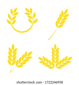 wheat illustration logo vector design