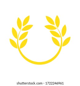 wheat illustration logo vector design