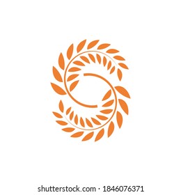 Wheat illustration logo vector design