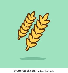 Wheat Illustration Vector Design, bakery Icon Suitable For Template, Poster, Social Media and Others.