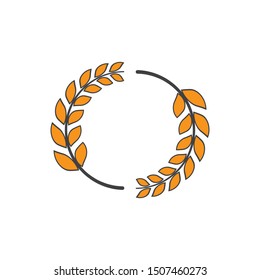 Wheat ilustration  Logo Template vector icon design