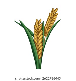 wheat image color cartoon vector hand made