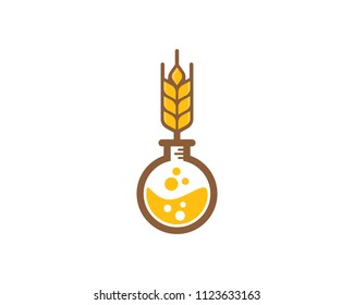Wheat Lab Icon Logo Design Element