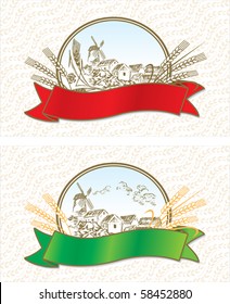 wheat labels design