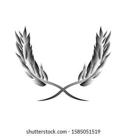 Wheat, laurel icon vector in trendy style design