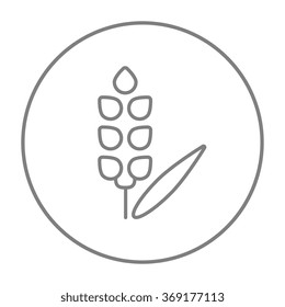 Icono de línea de trigo.