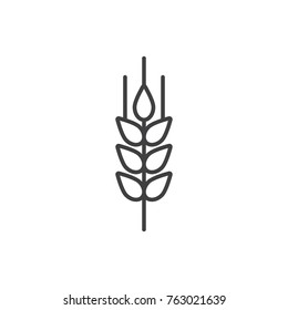 Icono de línea de trigo.