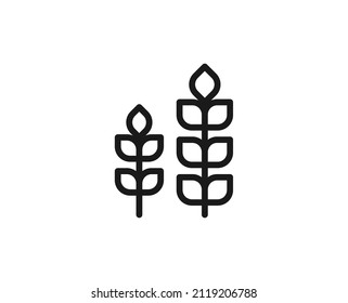 wheat line icon. High quality outline symbol for web design or mobile app. Thin line sign for design logo. Color outline pictogram on white background
