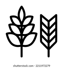wheat line icon illustration vector graphic