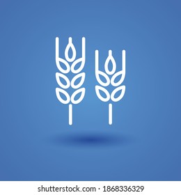 wheat line icon, outline vector illustration.