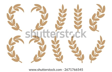 Wheat line icon set. flour oat vector icon. dietary grain sign. malt plant sign. cereal whole plant icon for UI designs.
