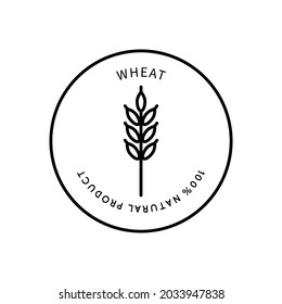 Wheat Line Icon In Simple Style. Natural Product. Vector sign in a simple style isolated on a white background.