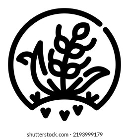 Wheat Line icon vector design and illustration template