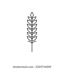 Wheat line icon vector design