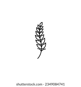 Wheat line icon vector design