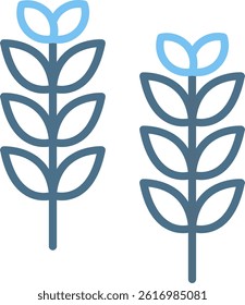 Wheat Line Two Colour Icon