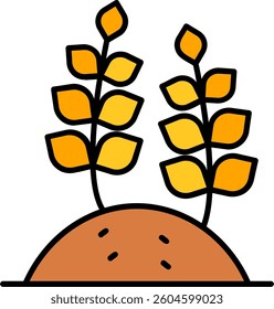 Wheat Line vector Icon Design