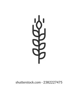 Wheat, linear icon. Line with editable stroke