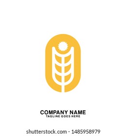 Wheat logo concept. Agriculture logo vector